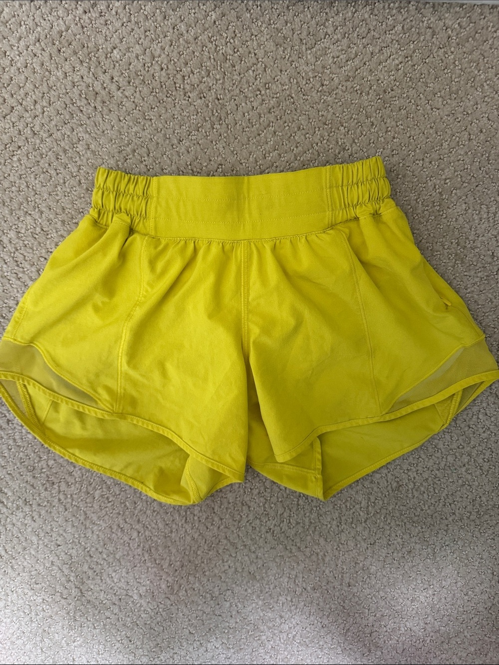 lululemon athletica Women's High-Rise Athletic Shorts in Sonic Yellow
